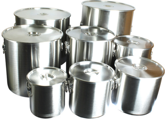 우성금속 업소용 올스텐 식깡 위생용기 위생통 식강, 없음, 50GL(본체+뚜껑), 1개