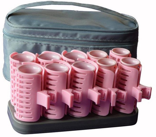 전기 헤어롤 셋팅기 휴대용 외국 여행용 열 셋팅롤 구르프 앞머리 물결펌 웨이브 왕 볼륨 업그레이드 버전 혼합색상 1개