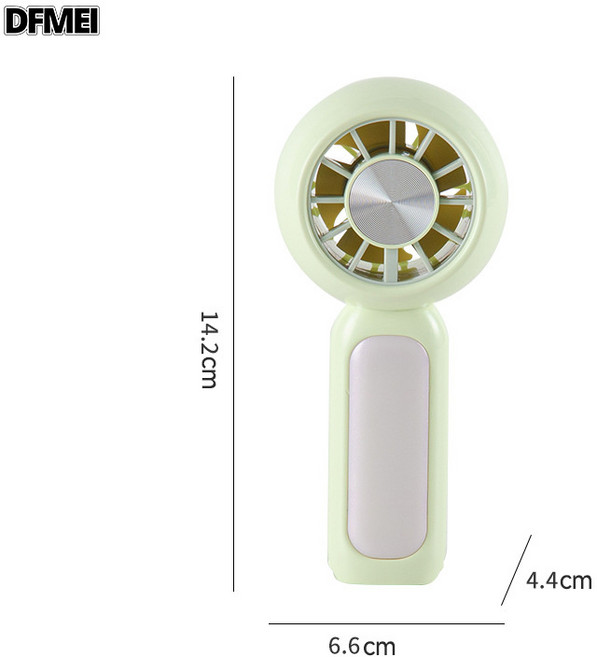 DFMEI 夏季電器手持風扇usb充電迷你便攜式手持小風扇桌面小型電風扇, 優質款, F72A渦輪  500毫安 綠色