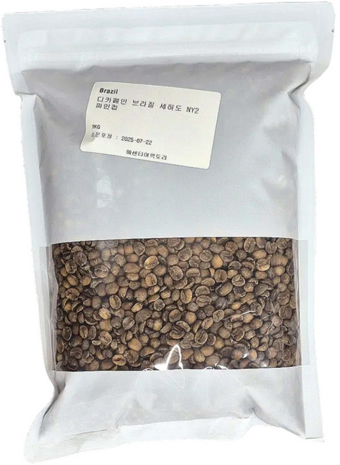 디카페인 브라질 세하도 파인컵 NY2 커피 생두 1kg, 1개