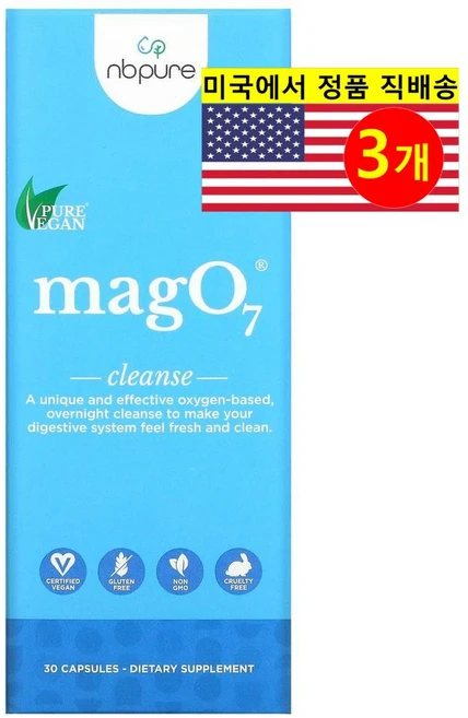 NB Pure 엔비 퓨어 MagO7 마그네슘 Magnesium 1035mg, 30정, 3개 - 쿠팡