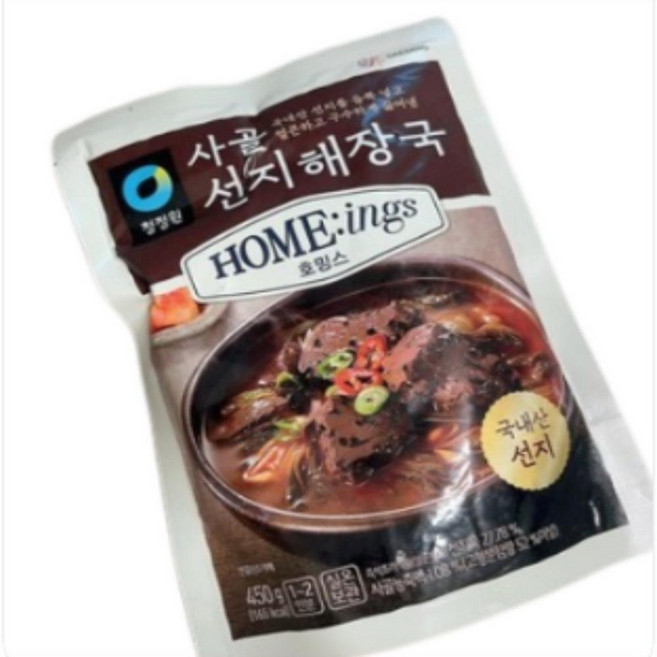 대상 청정원 호밍스 사골 선지해장국, 450g, 25개