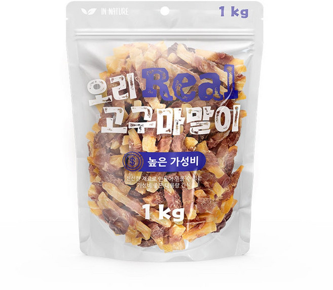 인네이쳐 리얼 오리 고구마말이 1kg, 1개, 오리고구마말이
