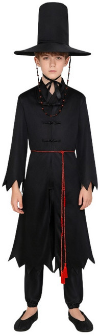 할로윈 파티 케이팝 데몬 헌터스 아이돌 진우 코스프레 의상 케데헌 저승사자 코스튬