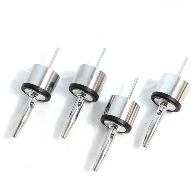 유즈 스텐 푸어러 와인 소주 위스키 오일 스토퍼 뚜껑, 실버, 4세트