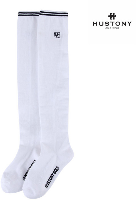 [휴스토니] 두줄 오버니삭스, 화이트, 1개