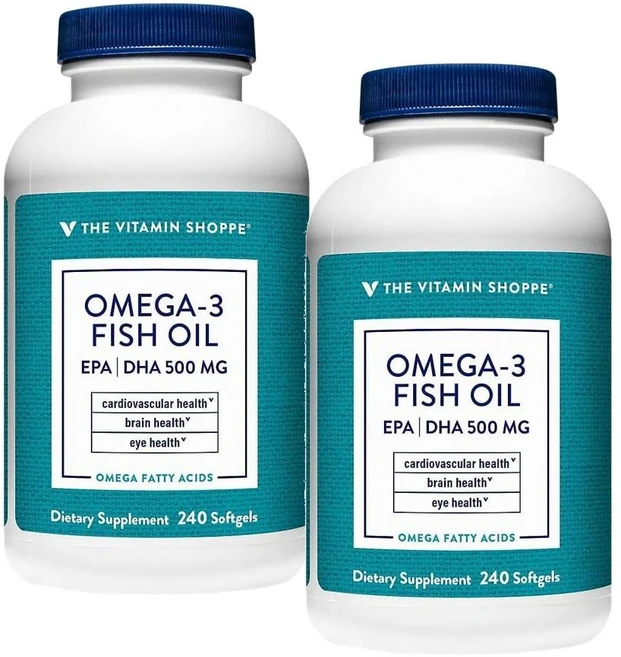 더비타민샵 오메가3 피쉬오일 500mg EPA DHA 소프트젤 The Vitamin Shoppe Omega 3, 2개, 240정 - 쿠팡