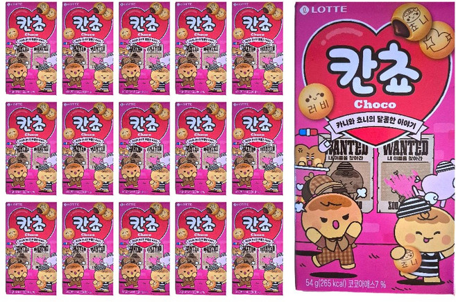 롯데웰푸드 칸쵸 초코 54g, 16개