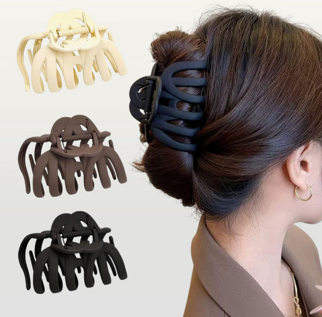 (1+1+1)무광 대형 올림머리 헤어집게 베이직 3종세트