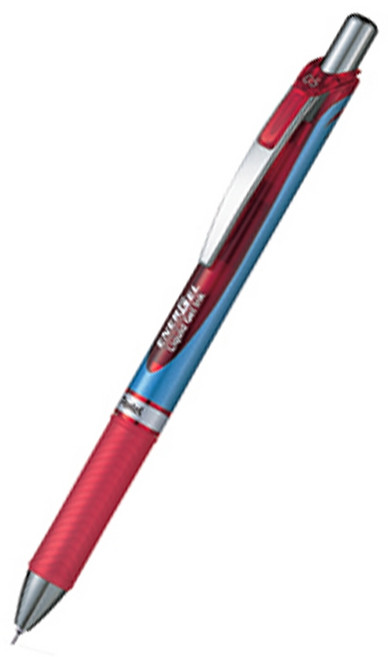 Pentel 에너겔 노크식 볼펜 10개 세트, 0.5mm 레드 5개 세트