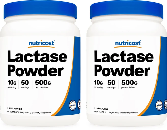 Nutricost Lactase Powder 뉴트리코스트 락타아제 파우더 500g 2팩, 2개 - 쿠팡