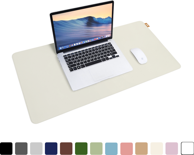 도일 가죽 마우스장패드 대형 키보드매트, 아이보리