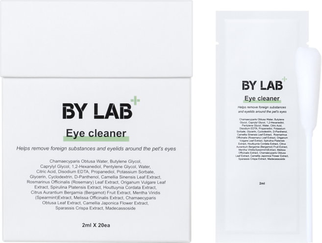 바이랩 강아지 눈물자국 눈 눈물냄새 세정 아이클리너, 40ml, 1세트