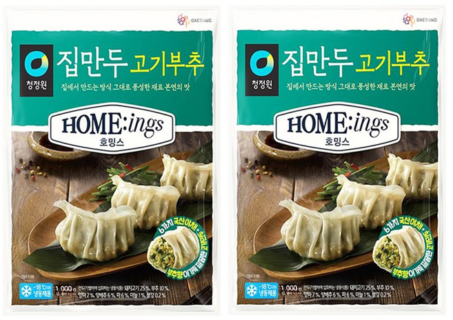 청정원 호밍스 집만두 고기부추 1kg x 2개