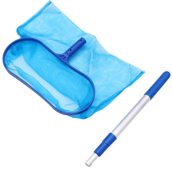 수영장 연못 온수 욕조 어항용 청소망 잎 갈퀴 메쉬 염소 정제 내구성 있는 스쿱 곤충 잔해물, 1개