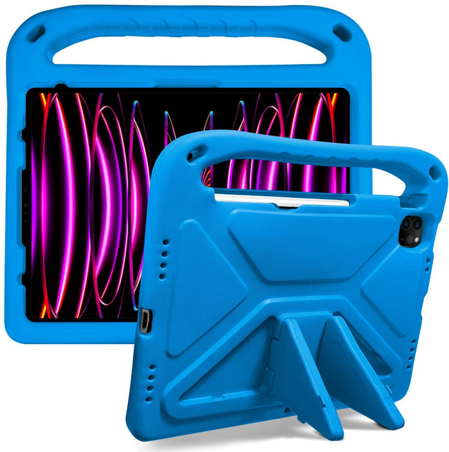 더조은셀러 아이패드 호환 에바폼 스탠딩 케이스, 블루