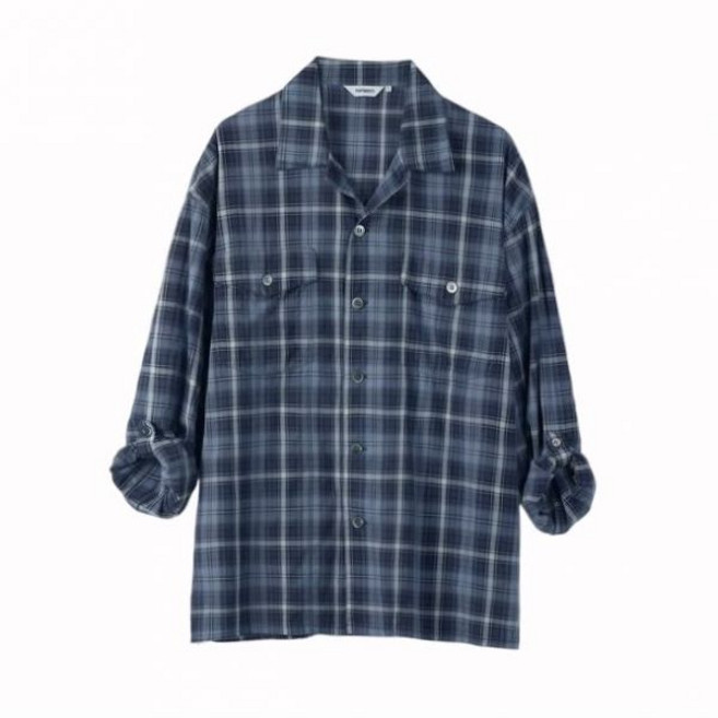 [매장정품] 파르티멘토 Western Plaid Roll Up Shirts Navy 3995067