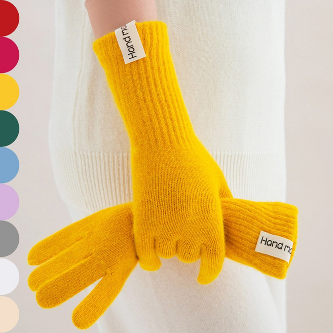 로르블랑 토끼털 혼방 포근 니트 장갑