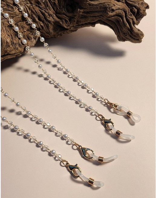 1+1 초미니 고급 진주 비즈 체인 핸드메이드 여리여리 심플 마스크 스트랩 줄 안경 스트랩 고리 132