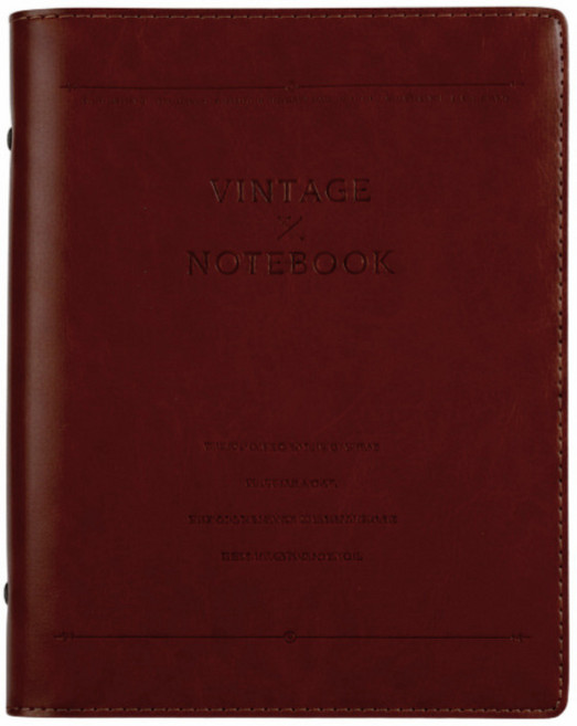 다다베 빈티지 텐더 가죽 바인더 노트, 1개, 캬라멜