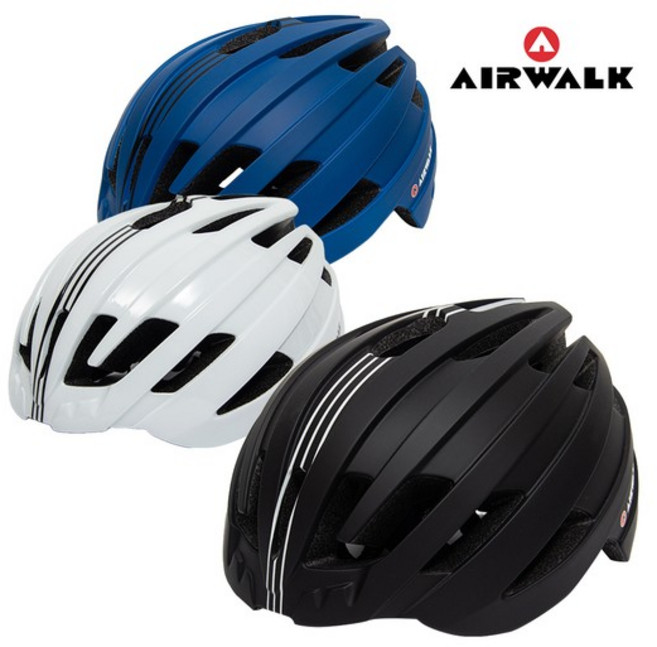 에어워크 KC인증 에어로 1000 IN몰드 초경량 자전거 킥보드 인라인 헬멧, 블랙, 1개