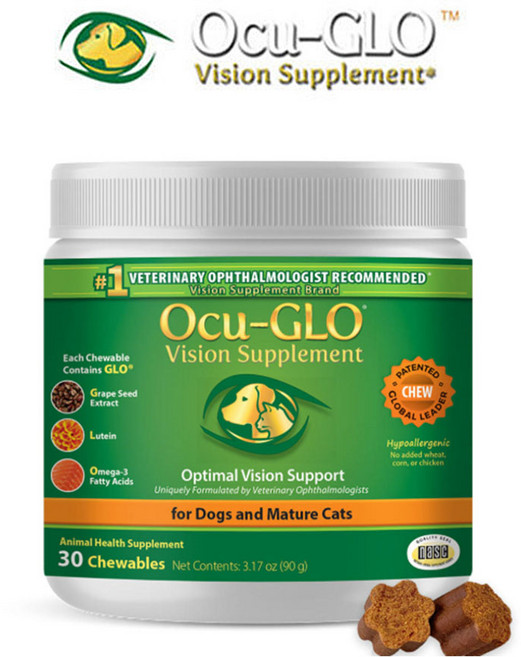 오큐글로 소프트츄 30개입 강아지 고양이 눈영양제 오메가3 루테인, 30정, 눈물개선/눈건강, 1개