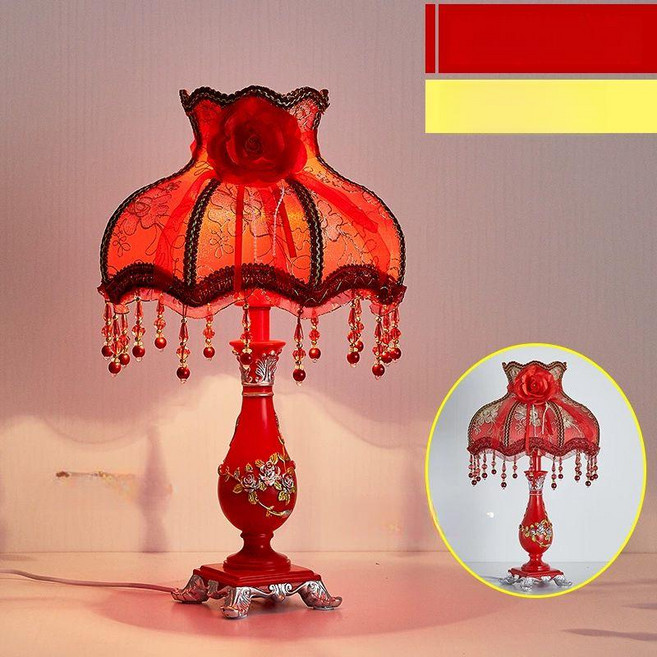 엔틱 단스탠드조명 레이스 침실 단스탠드 빈티지 유럽풍, 버튼 스위치, 유럽 웨딩 스타일