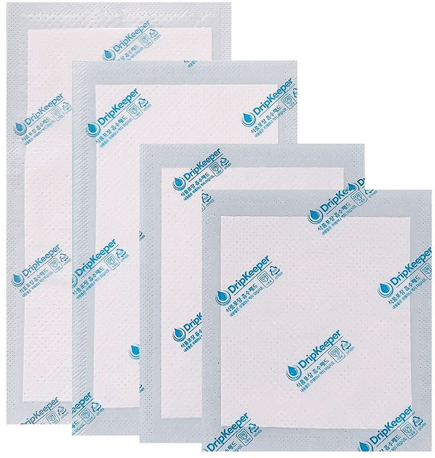 국내생산 흡수패드 정육점 고기포장 핏물제거 미트페이퍼 드립키퍼, 1000개