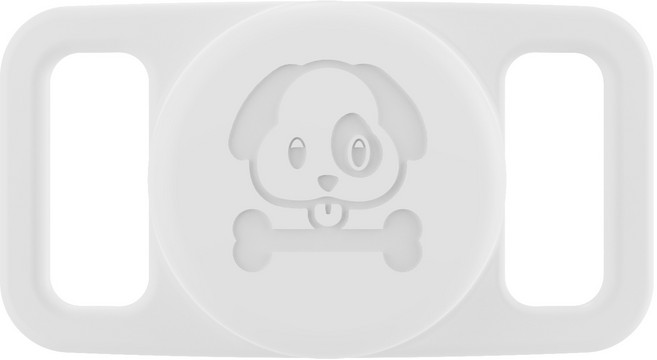 까마느 러블리펫 반려동물 에어태그 커버, 1개, 화이트