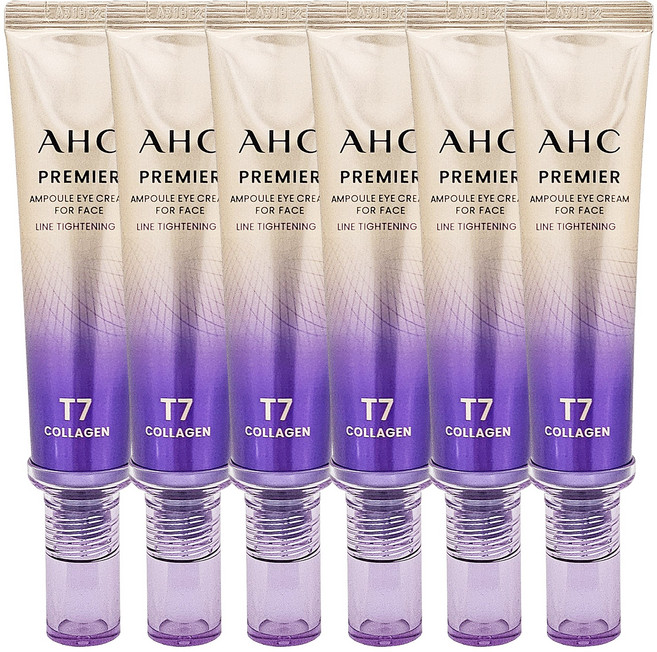 [2025 최신상] AHC 프리미어 앰플 아이크림 포 페이스 라인 타이트닝, 40ml, 6개