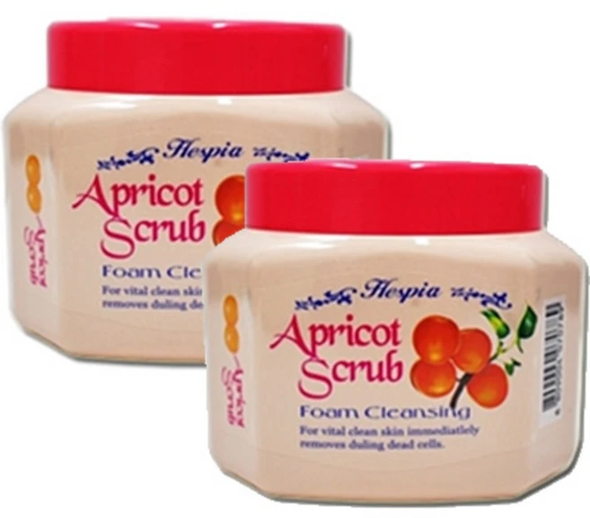 헤스피아 살구 스크럽 폼 클렌징 550ml x2개, 2개 - 쿠팡