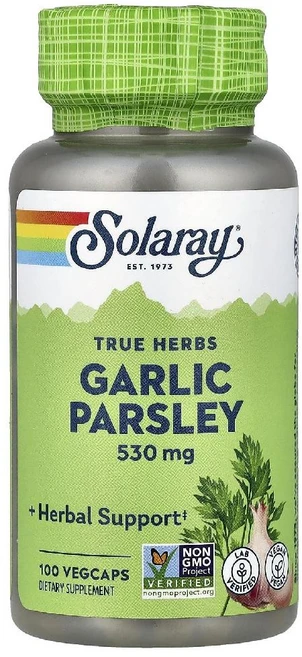 쏠라레이 트루 허브 갈릭 파슬리 530mg 100 베지캡슐, Solaray, True Herbs, 갈릭 파슬리, 5, 2개, 100정 - 쿠팡