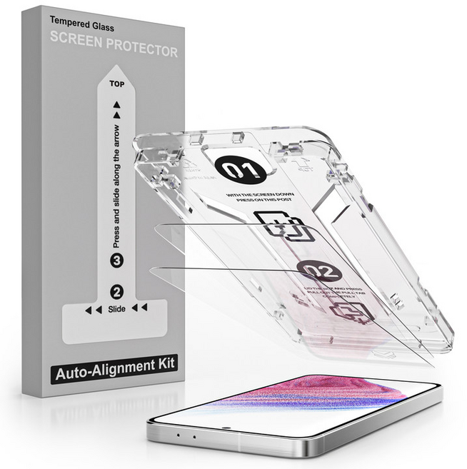 Gatatol 지문방지 강화유리 액정 보호필름 2매 + 카메라 보호필름 2매 풀세트, 1세트