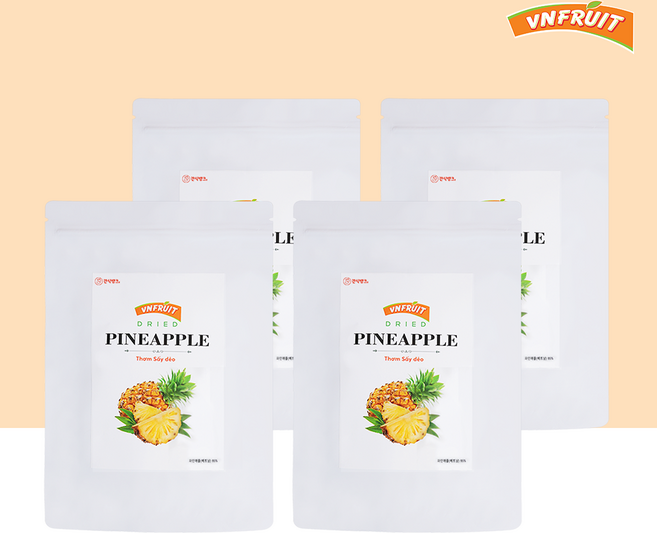 [간식뱅크] 브이프룻 베트남 건파인애플/건조파인애플 말린파인애플 건패션프루트 건조망고 말린망고 건조과일 베트남건과일, 4개, 건파인애플 500g