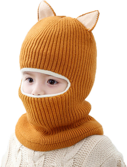 아동 바라클라바 고양이 후드 방한모자 니트 넥워머 겨울 스키 눈썰매 보넷 마스크 머플러 XZX0065