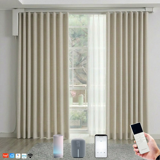 윈샵 전동 커튼 레일 세트, 180cm~300cm, 리모컨 (4채널)