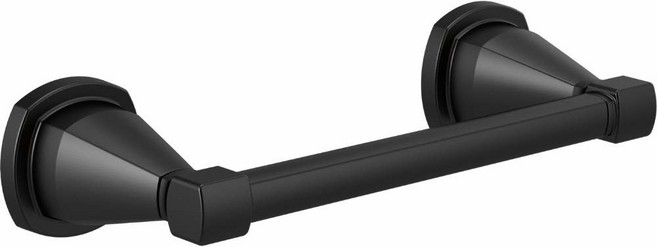 DELTA FAUCET 77655-BL STRYKE 더블 포스트 8.9 피벗 홀더 5.4CM(9.75 3.39 블랙 X 2.13인치) 매트 24.9 화장지, 매트 블랙.