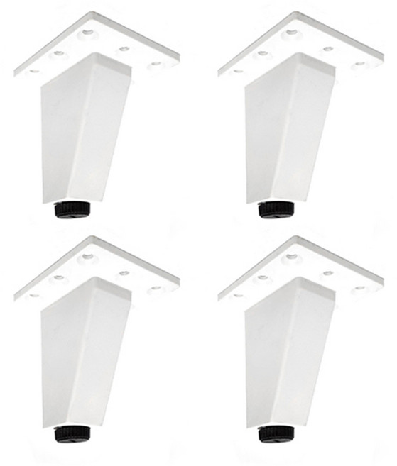 가구다리 높이조절 8cm 화이트 4P 1세트 대각 싱크대 책상 침대 쇼파 상다리 가구발 연장 의자 싱크대, 4개, FN436.대각다리 8cm 화이트