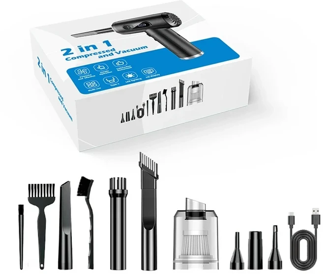 새로운 자동차 진공 청소기 290000Pa 강력한 흡입 무선 휴대용 펌프 홈용 로봇, 01 Blowing and inhaling