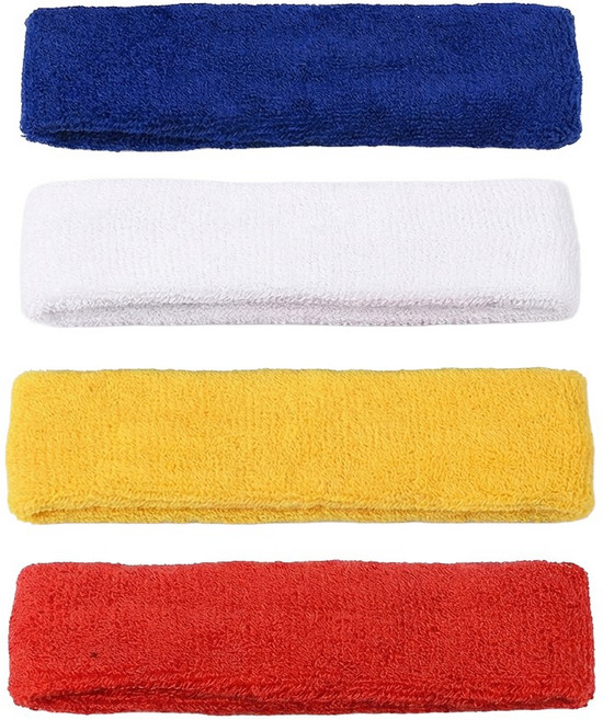 운동회 헤어밴드 헤드밴드 머리띠 청군 백군 땀흡수 스포츠 단체활동, 백색