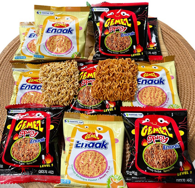 에낙 게메즈 오리지날 16g 25p + 스파이시 14g 25p 라면과자, 1세트