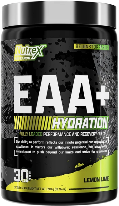 뉴트렉스리서치 EAA + 하이드레이션 레몬 라임, 390g, 1개 - 쿠팡