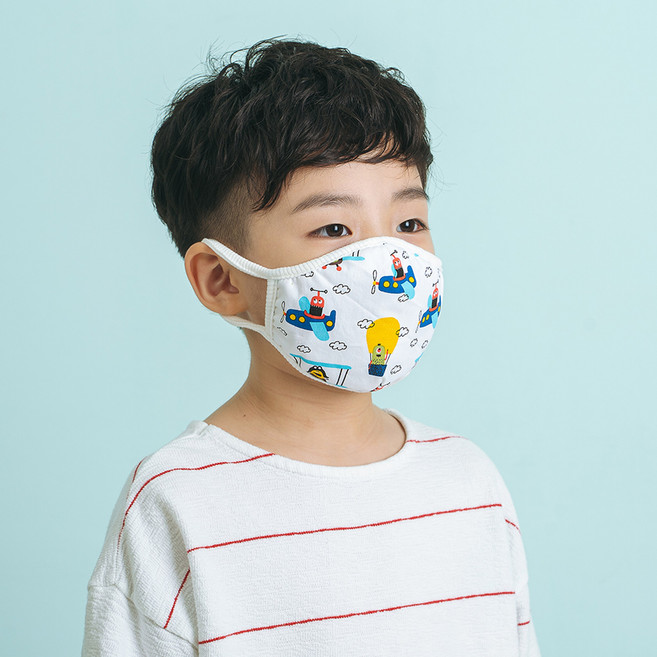 별과모래 3D 입체마스크 국산 순면 100% 겨울용 방한대 신생아 영아용, 플라잉몬, 1개, 1개입