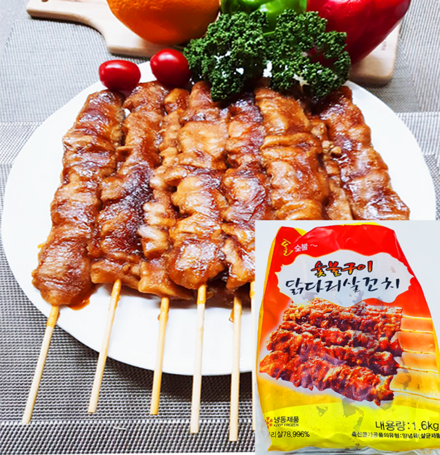 쌩큐쌩큐 숯불양념닭꼬치 (아이스팩 증정), 1.6kg, 1개