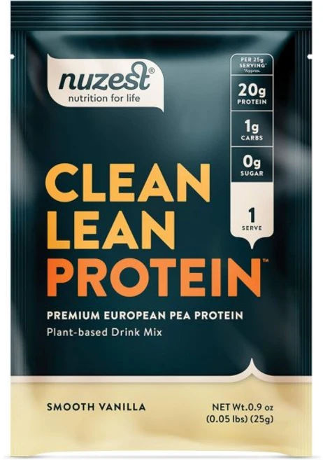 Nuzest - Pea Protein Powder - Clean Lean Protein Premium Vegan Plant Based Protein Powder Dairy, Vanilla, 0.9 Ounce (Pack of 1), 1개, 225g - 쿠팡