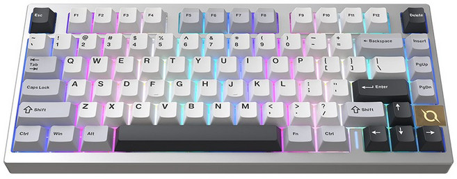 COX CA75 3모드 CNC 알루미늄 유무선 기계식 키보드 코코아 크림 V2축, 실버, CA75실버V2축, 제조사축