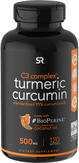 SPORTS RESEARCH 薑黃軟膠囊 500mg, 120顆, 1罐