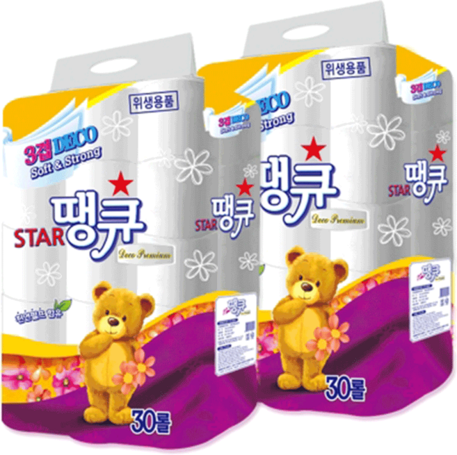 땡큐 화장지 14m 3겹 30롤, 2개