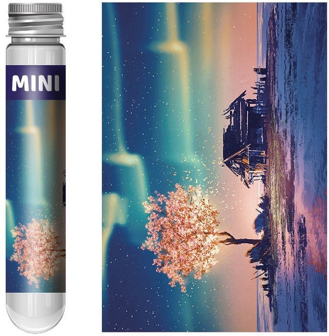 BB優選 150片 Mini試管拼圖 梵高名畫 星空風景, 極地印象,150片試管拼圖 不含框, 1個