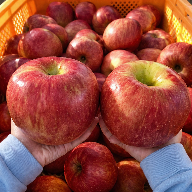 [1+1] 문경 껍질까지 세척한 꿀땡이 햇 부사 사과 5KG (총 10키로 발송) 대과, 1박스, 10KG